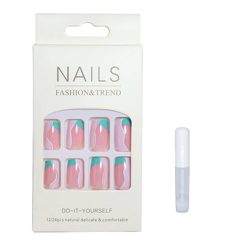 Press-On Nail Set Salon-Quality Adhesive Tabs