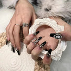 Press-On Nail Set Salon-Quality Decorative Reusable Adhesive