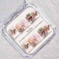 Press-On Nail Set Salon-Quality Floral & Butterfly
