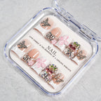 Press-On Nail Set Salon-Quality Floral & Butterfly