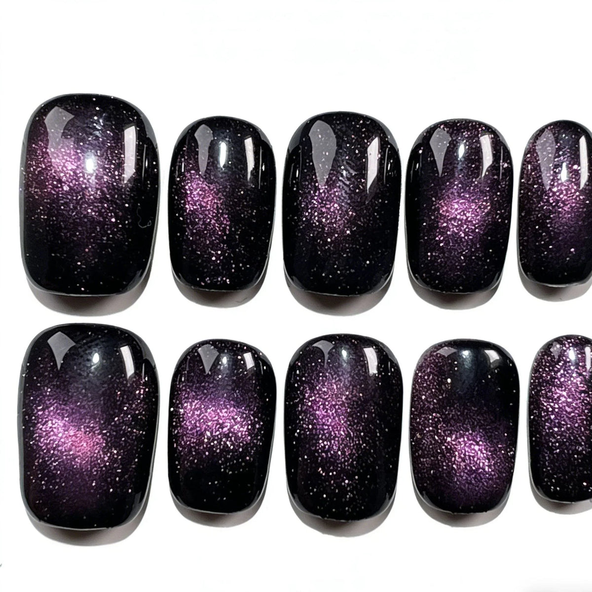 Press-On Nail Set Salon Quality Glossy Adhesive Included