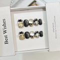 Press-On Nail Set Salon-Quality Pearls & Gold