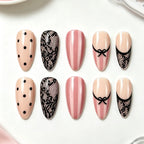 Press-On Nail Set Salon-Style 24-Piece Non-Toxic