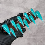 Press-On Nail Set Sculpted Stiletto Glue-Free & Long-Lasting