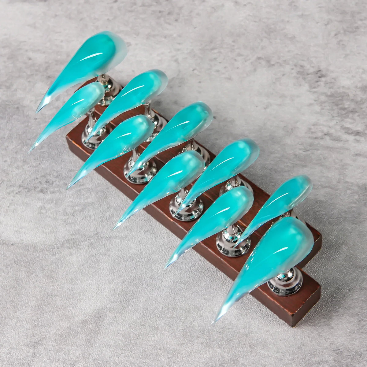Press-On Nail Set Sculpted Stiletto Glue-Free & Long-Lasting
