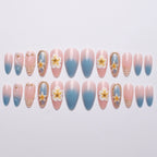 Press-On Nail Set Seashell & Floral Easy Apply Adhesive