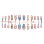 Press-On Nail Set Seashell & Floral Easy Apply Adhesive