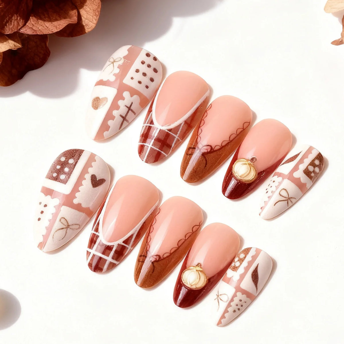 Press-On Nail Set Seasonal Designs Peel & Stick