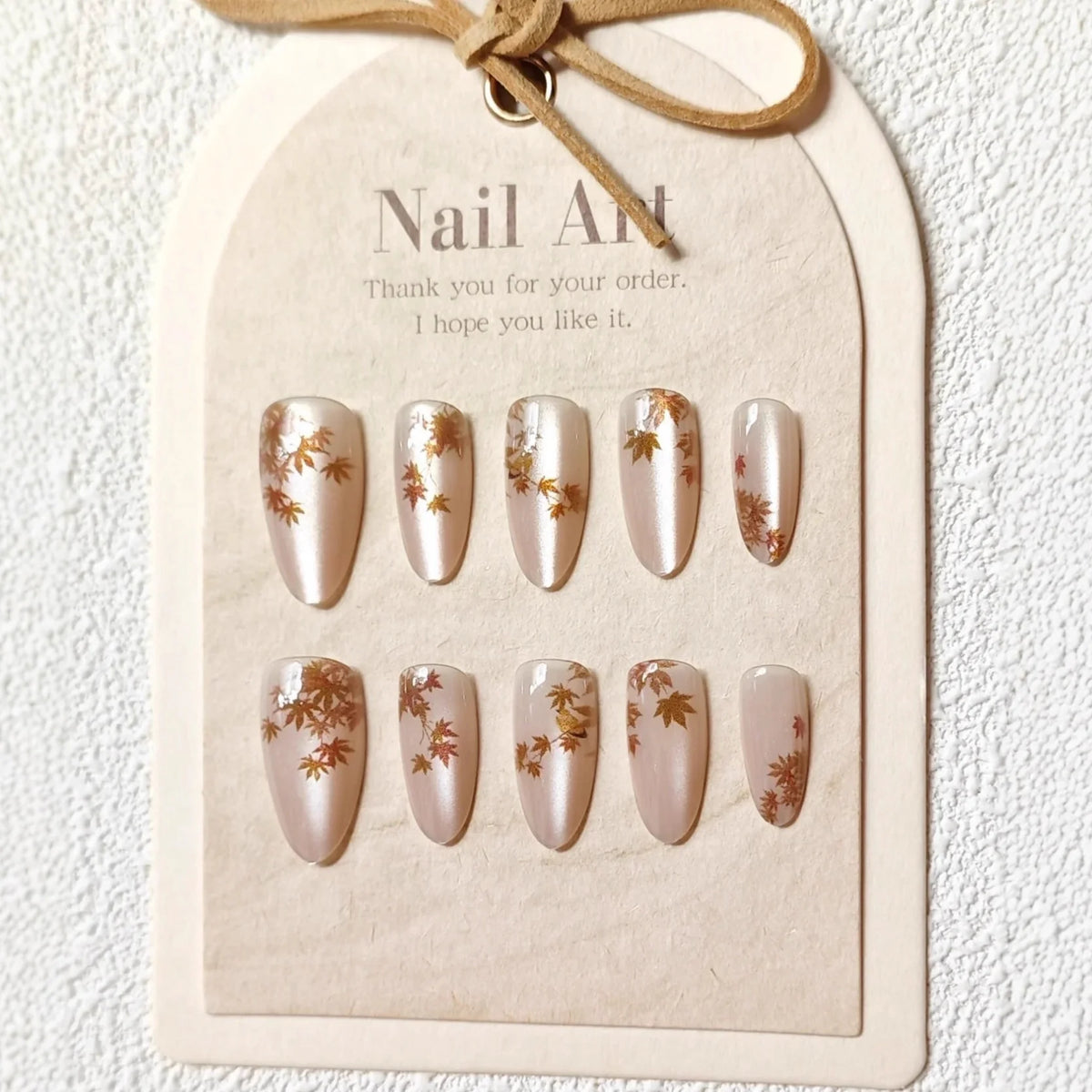 Press-On Nail Set Seasonal Floral Peel-And-Stick Multiple Sizes