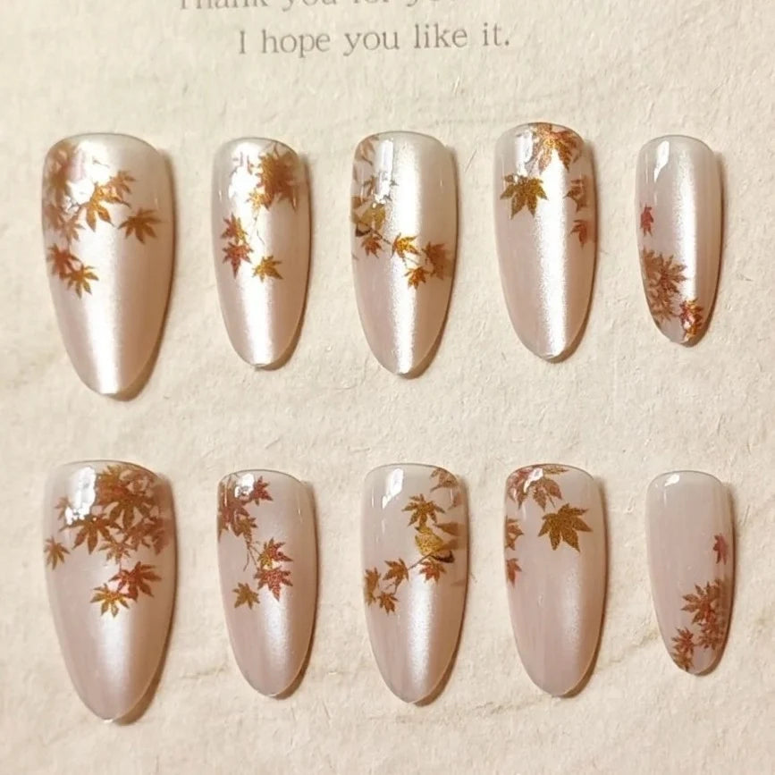 Press-On Nail Set Seasonal Floral Peel-And-Stick Multiple Sizes