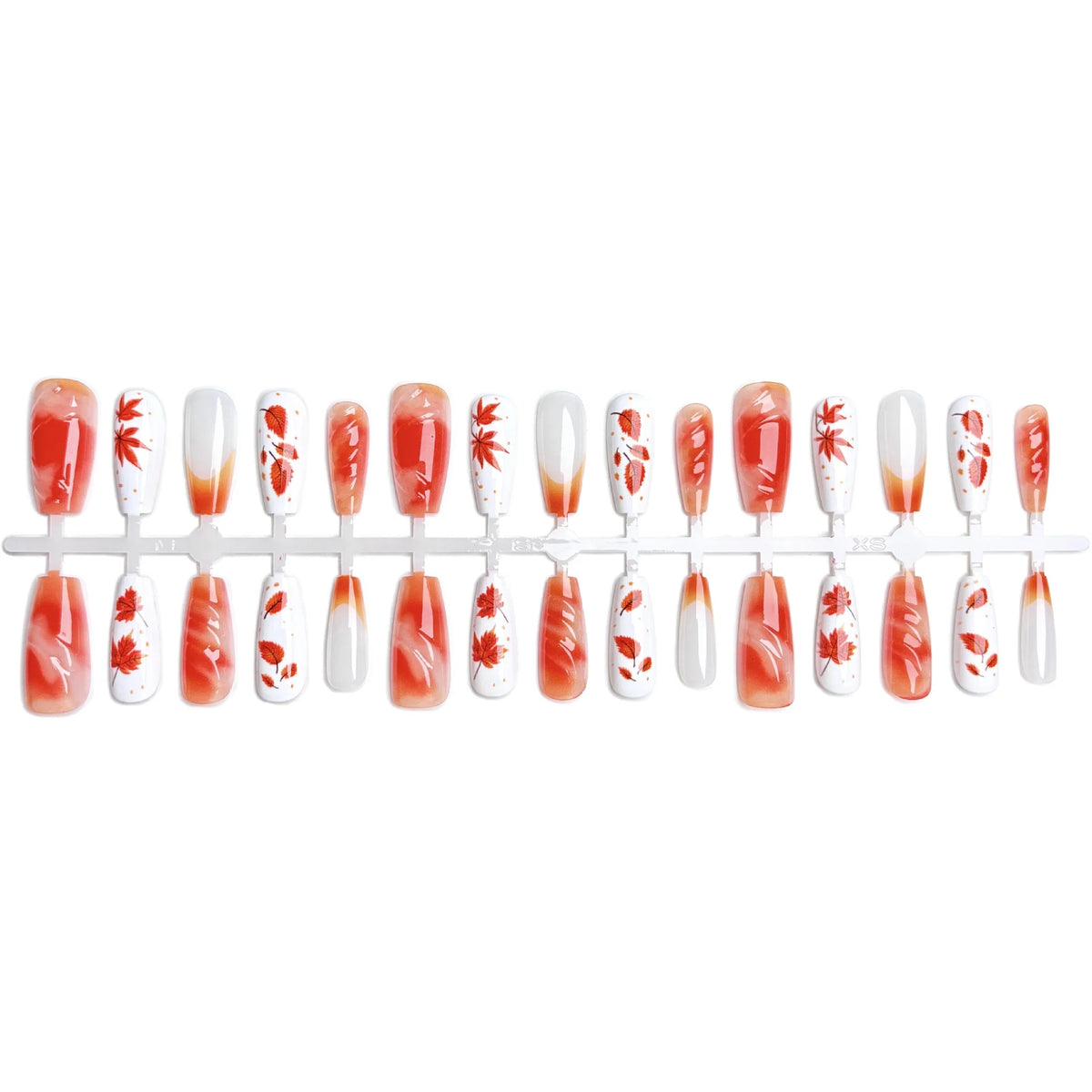 Press-On Nail Set Seasonal Floral Reusable Multiple Sizes