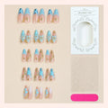 Press-On Nail Set Self-Adhesive 3D Designs & Glitter Accents