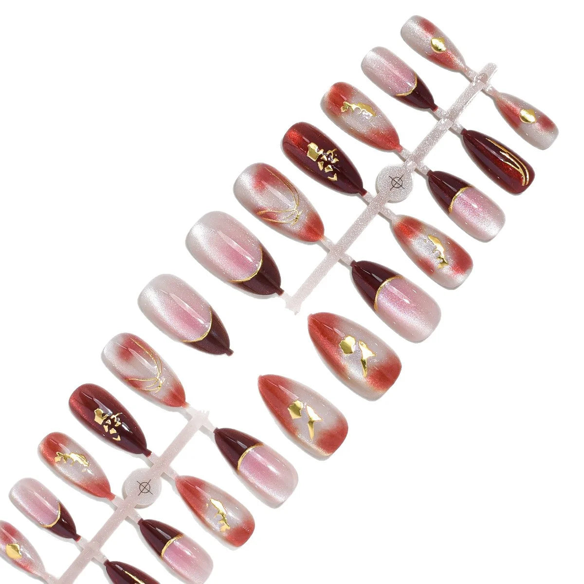 Press-On Nail Set Self-Adhesive Artistic Set of 24
