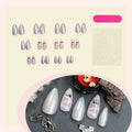 Press-On Nail Set Self-Adhesive Ballet Motifs & Shimmer