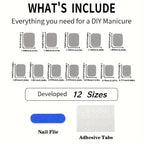 Press-On Nail Set Self-Adhesive Dots & French Tips