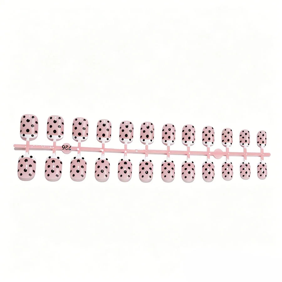 Press-On Nail Set Self-Adhesive Dots & French Tips
