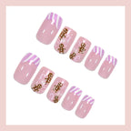 Press-On Nail Set Self-Adhesive Festive Glitter & Motifs