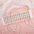Press-On Nail Set Self-Adhesive Floral Designs