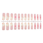 Press-On Nail Set Self-Adhesive Floral & Glitter