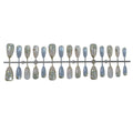 Press-On Nail Set Self-Adhesive Floral & Gold Accents
