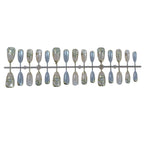 Press-On Nail Set Self-Adhesive Floral & Gold Accents