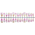 Press-On Nail Set Self-Adhesive Floral Salon Finish
