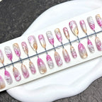 Press-On Nail Set Self-Adhesive Floral Salon Finish