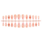 Press-On Nail Set Self-Adhesive Flower & Heart 24 Nails