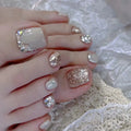 Press-On Nail Set Self-Adhesive Glitter & Gems
