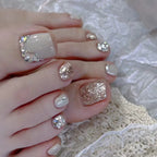 Press-On Nail Set Self-Adhesive Glitter & Gems