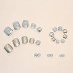 Press-On Nail Set Self-Adhesive Glitter & Gems