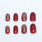 Press-On Nail Set Self-Adhesive Glitter & Gloss