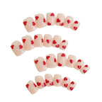 Press-On Nail Set Self-Adhesive Heart Design