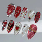 Press-On Nail Set Self-Adhesive Multiple Sizes