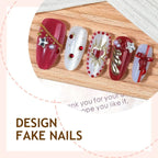 Press-On Nail Set Self-Adhesive Multiple Sizes