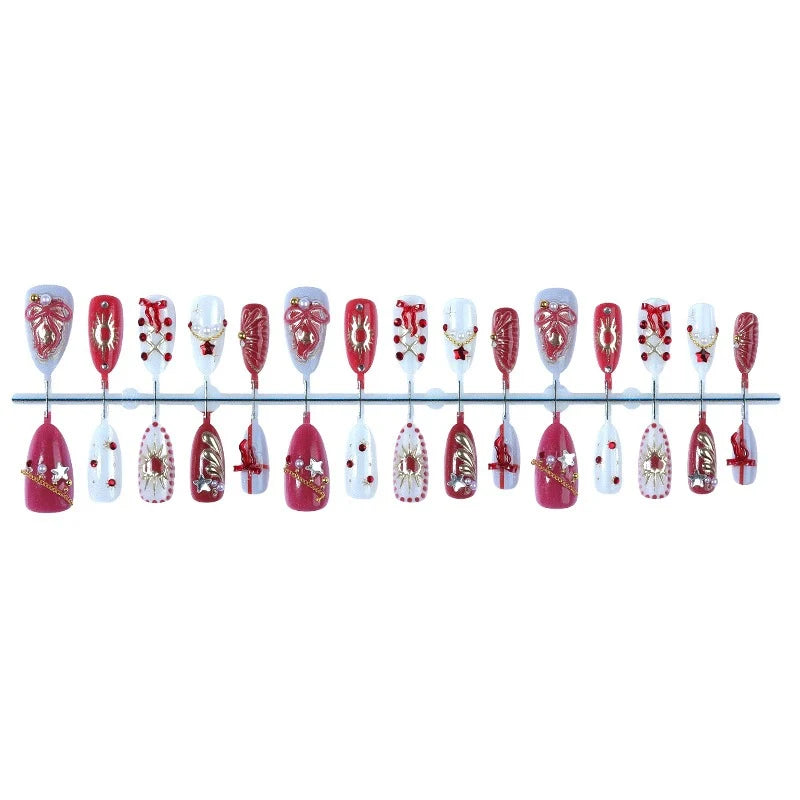 Press-On Nail Set Self-Adhesive Multiple Sizes