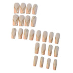 Press-On Nail Set Self-Adhesive Nude & Gold Accents