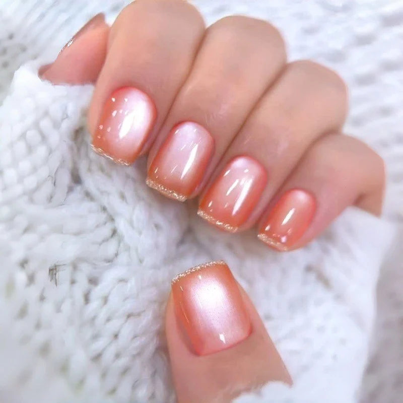 Press-On Nail Set Self-Adhesive Ombre Gradient 24-Piece