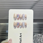 Press-On Nail Set Self-Adhesive Oval Nude