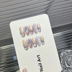 Press-On Nail Set Self-Adhesive Oval Nude