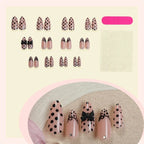 Press-On Nail Set Self-Adhesive Polka Dot & Bow