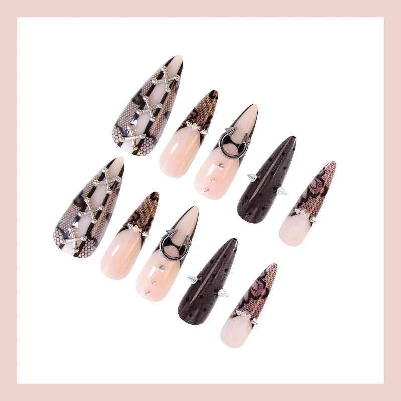 Press-On Nail Set Self-Adhesive & Reusable