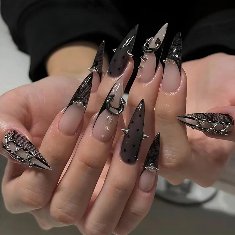 Press-On Nail Set Self-Adhesive & Reusable
