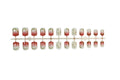 Press-On Nail Set Self-Adhesive Rose Accents 24-Piece