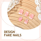 Press-On Nail Set Self-Adhesive Sparkling Accents