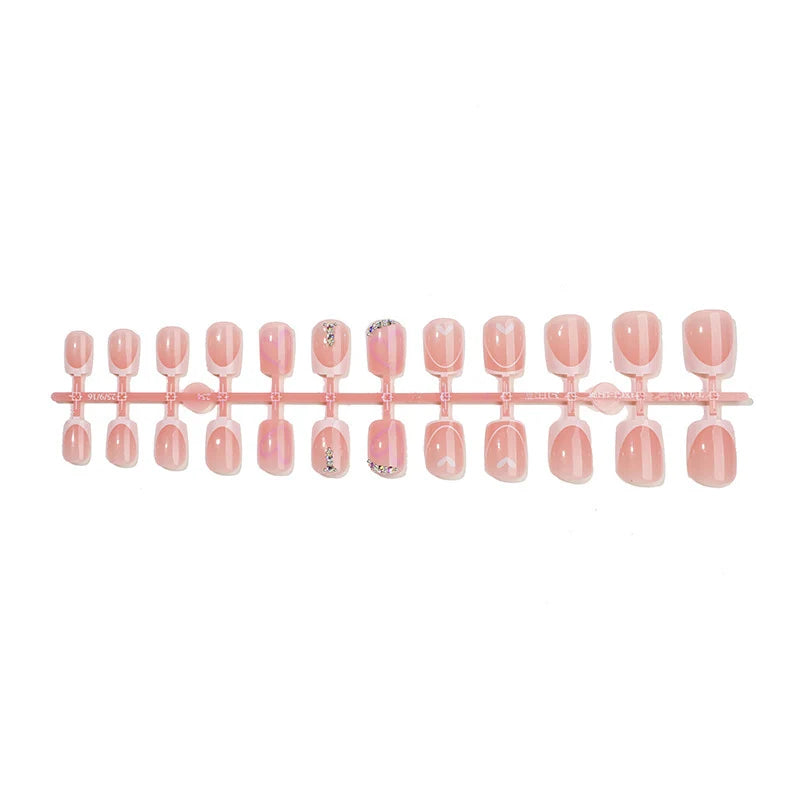 Press-On Nail Set Self-Adhesive Sparkling Accents