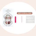 Press-On Nail Set Self-Adhesive Universal Fit Nail File & Applicator