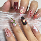 Press-On Nail Set Self-Adhesive Universal Fit Nail File & Applicator