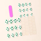 Press-On Nail Set Shamrock 3D Full-Cover