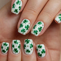 Press-On Nail Set Shamrock 3D Full-Cover